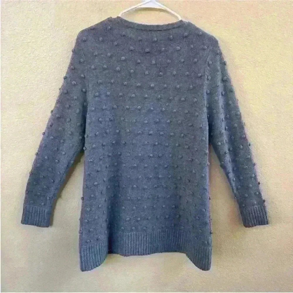 Lisa Perry-Wool/ Cashmere Blend Gray "Pom Pom"
Sweater Large EUC! - Picture 2 of 6